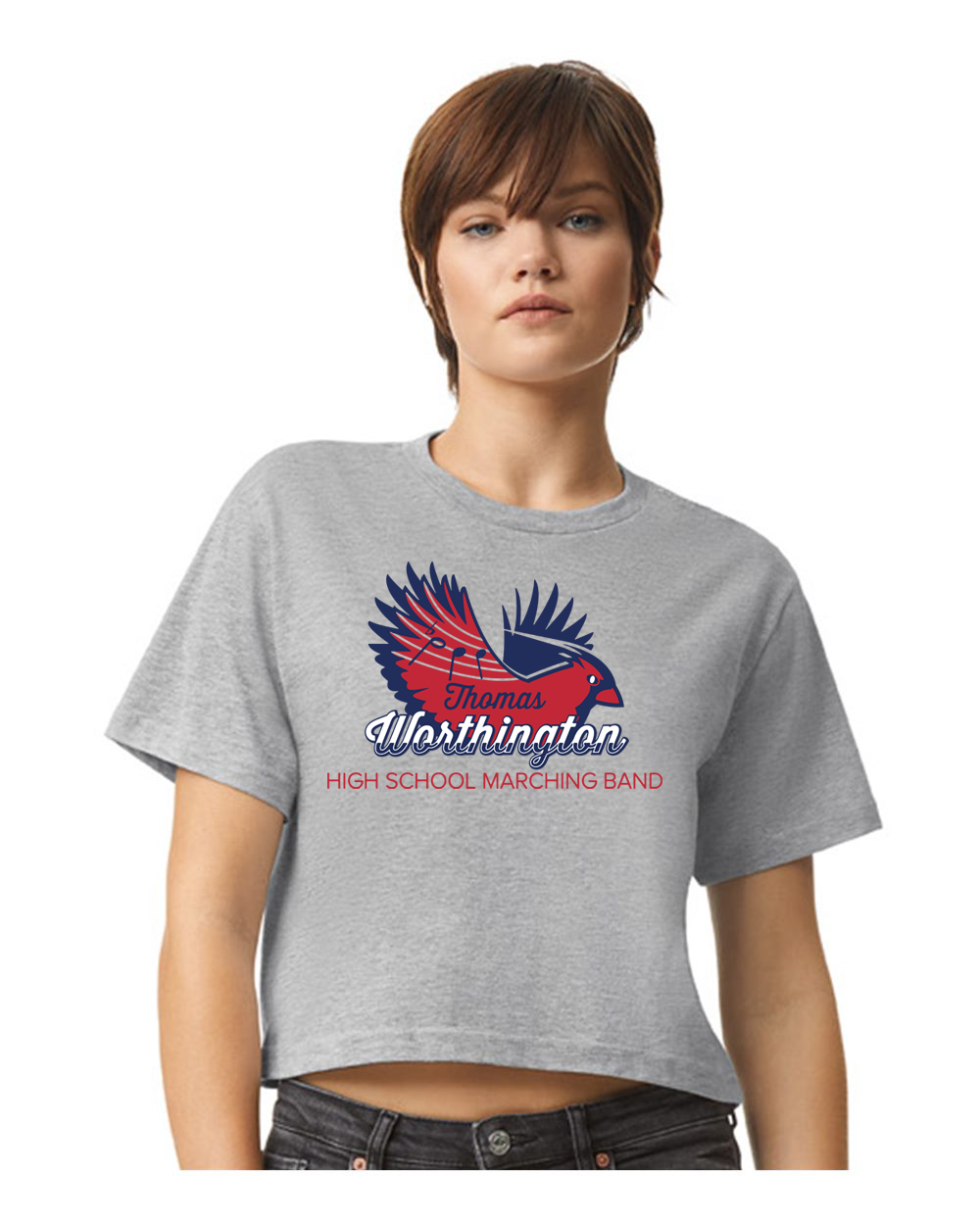 Cardinal Band Women's Boxy Crop Tee