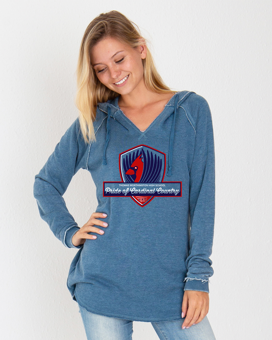 Cardinal Shield Women's French Terry Tunic Hoodie