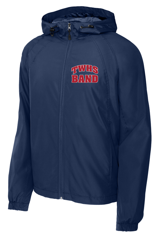 TWHS Band Unisex Hooded Full-Zip Windbreaker