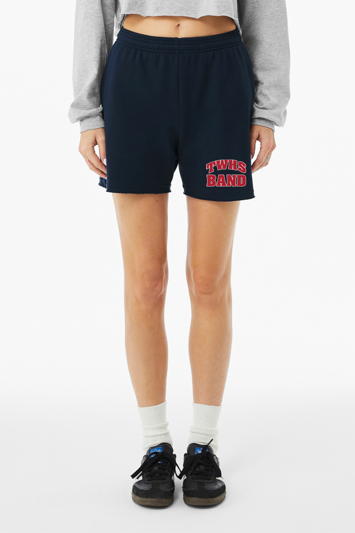 TWHS Band Women's Premium Cutoff Fleece Shorts