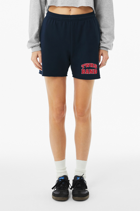 TWHS Band Women's Premium Cutoff Fleece Shorts