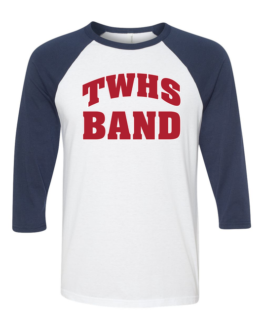 TWHS Band 3/4 Sleeve Baseball Tee
