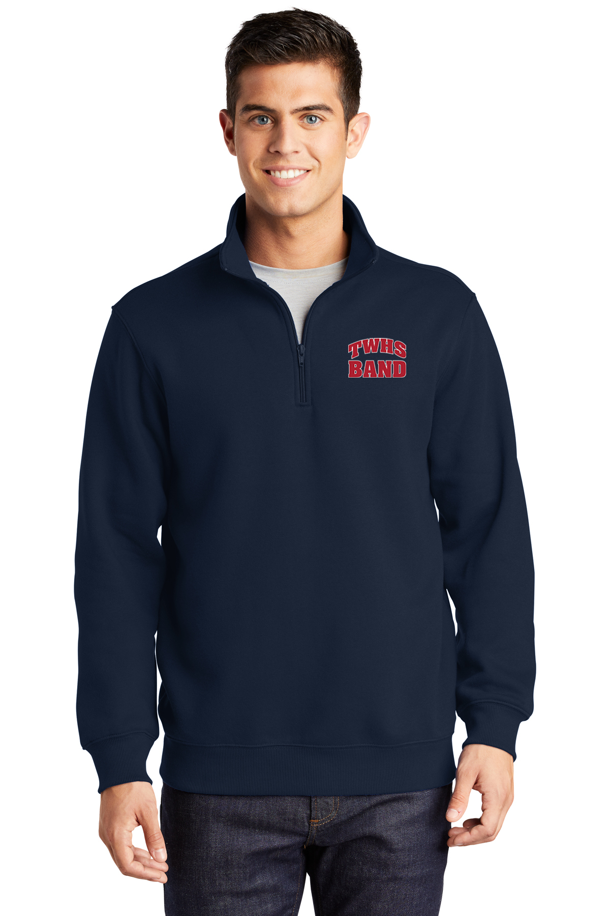 TWHS Band Men's 1/4 Zip Fleece Sweatshirt