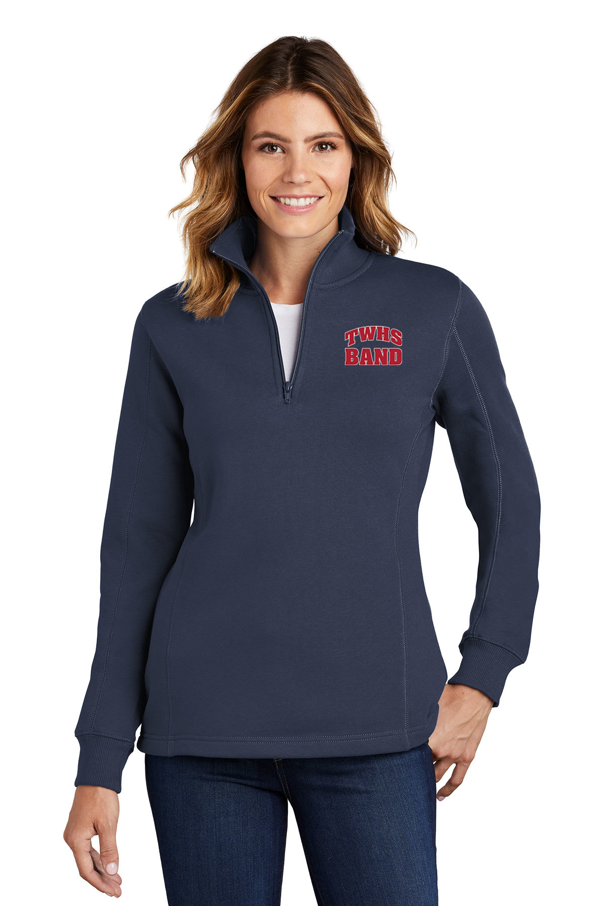 TWHS Band Women's 1/4 Zip Fleece Sweatshirt